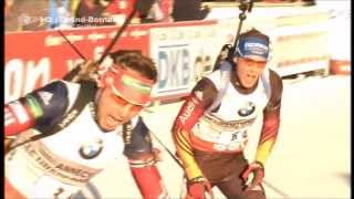 Anton Shipulin vs Simon Schempp LeGrandBornand Staffel 2013 [upl. by Blasien]