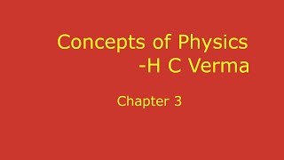 Concepts of Physics by HC Verma chapter 3 question 39 [upl. by Hiram]