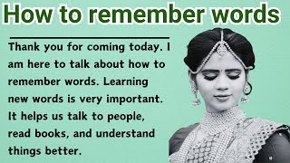 How to Remember Words  English Stories For Listening  Improve Your English Skills [upl. by Noraed]