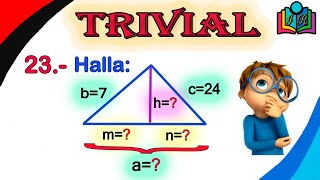 💥TRIVIAL ¿Cómo CALCULAR las MEDIDAS que faltan en unTRIÁNGULO RECTÁNGULO 📌TEOREMAS [upl. by Datha490]