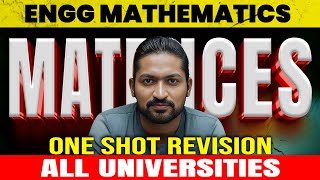 Matrices 🔥  One Shot Revision  Engineering Mathematics engineeringmathematics [upl. by Noyk]