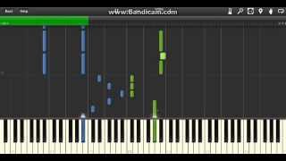 Vocaloid Hatsune Miku  Torinoko City Piano Synthesia [upl. by Htezzil745]