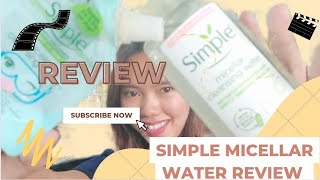 Simple Micellar Water Review  Micellar water for sensitive skin  Burmese [upl. by Trevor]