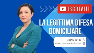 LA LEGITTIMA DIFESA DOMICILIARE legittimadifesa legittimadifesadomiciliare iscriviti [upl. by Kurth]