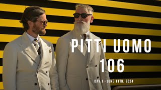 Pitti Uomo 106 Street Style 2024  Mens Clothing and Accessory 2025 Collections Day 1 [upl. by Ehtnax863]