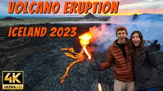 Fagradalsfjall Volcano Eruption  LitliHrútur  July 19th 2023  4K Drone Footage amp Vlog iceland [upl. by Bogey]