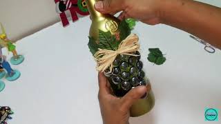 DIY Botellas decoradas de Navidad [upl. by Konstanze]