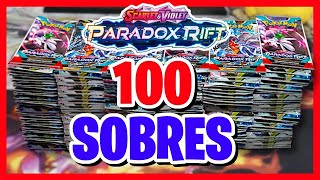 ABRIENDO 100 SOBRES PARADOX RIFT MEGA APERTURA DE CARTAS POKÉMON 2023 [upl. by Tine]