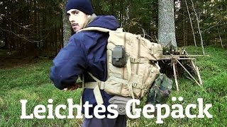 Übernachtung im Bushcraft Shelter 3  Die Ausrüstung Klamotten Rucksack Messer Schlafsack [upl. by Assina756]