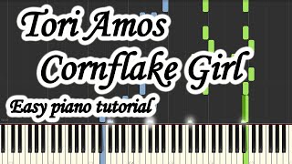 Tori Amos  Cornflake Girl  Very easy and simple piano tutorial synthesia cover [upl. by Annette]