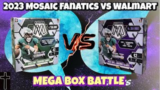 🏈2023 Mosaic Football Mega Box Battle  Fanatics Exclusive vs Walmart [upl. by Ellatsirhc]