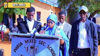 CHAIRLADY RIDHWAN IBRAHIM DELIVERING HER FAREWLL SPEECH AT WARGADUD MIXED SECONDARY SCHOOL [upl. by Urien922]