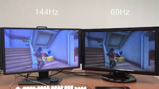 BenQ ZOWIE XL2536 Eyecare test  144Hz VS 60Hz [upl. by Oelgnaed317]