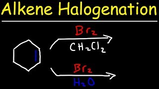 Halogenation of Alkenes amp Halohydrin Formation Reaction Mechanism [upl. by Cara]