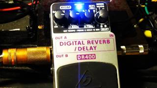 Behringer DR400 Reverb Delay Pedal Review [upl. by Isaacs471]