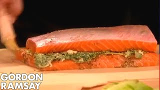 Pastry parcel for salmon en croute  Gordon Ramsay [upl. by Carnahan208]