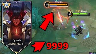 HOW TO COUNTER ESMERALDA IN EXP LANE USING DYRROTH😈MOBILE LEGENDS BANG BANGTOP GLOBAK DYRROTH [upl. by Olinde]