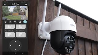 ZOSI C289 WiFi PanTilt Outdoor Security Camera Unboxing Setup amp Review [upl. by Aloysia]