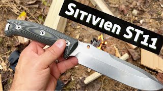 Sitivien ST11  Impressive Large Frame Survival Knife [upl. by Ellimahs]