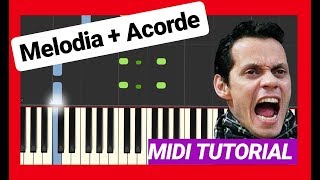 💞Parecen viernes💞 Marc Anthony🎹 MIDI tutorial PIANO [upl. by Alex970]