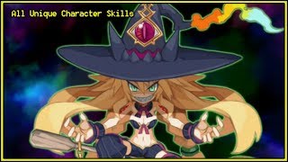 Disgaea 5 All Unique Character Skills [upl. by Cirle]