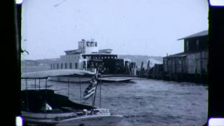 Historic North Ferry Shelter Island lands at Main Street Greenport NY [upl. by Heigl]