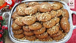 Melomakarona  Greek honey cookies served at Christmas crispy version  Fresh Piato [upl. by Eelarac]