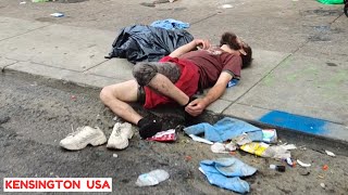 Homeless America  Kensington Ave Philadelphia  July 11 2024 [upl. by Nahgeem]