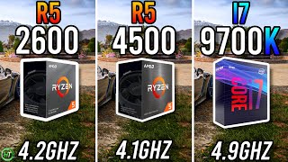 Ryzen 5 2600 vs Ryzen 5 4500 vs Intel i7 9700k [upl. by Auhsoj]