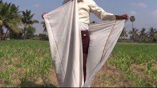 How to wear Dhoti simply amp quickly வேஷ்டி கட்டுதல் தமிழ்நாடு முறை [upl. by Peatroy328]