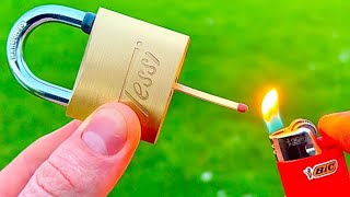 How to Open a Lock With Matches [upl. by Ecile851]