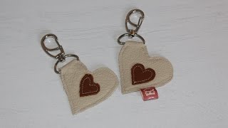 DIY Schlüsselanhänger selber nähen Valentinstagsgeschenk [upl. by Bina]