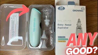 Grownsy Baby Nasal Aspirator Review [upl. by Mcdermott238]