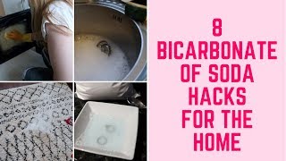 8 BICARBONATE OF SODA CLEANING HACKS FOR THE HOME  CLEAN WITH ME [upl. by Anirtal]