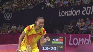 Badminton Womens Singles Semifinals  Wang v Nehwal SF Full Replay  London 2012 Olympic Games [upl. by Lalo]