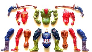 AVENGERS TOYS ASSEMBLE MARVELS HULK SMASH VS SPIDERMAN SIREN HEAD CAPTAIN AMERICA SUPERHERO TOYS [upl. by Alamat965]