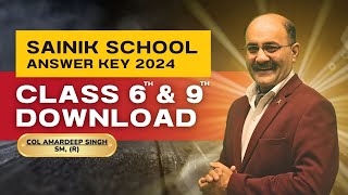 AISSEE 2024 CLASS 6 AND 9 ANSWER KEY DOWNLOAD  SAINIK SCHOOL ANSWER KEY 2024 DOWNLOAD [upl. by Binni]