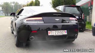 Aston Martin V12 Vantage Start and Wheelspin [upl. by Keane]