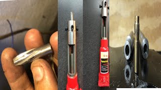 Made rifling button 762mm from broken drill bits with a grinder and hand drill [upl. by Ahtan415]