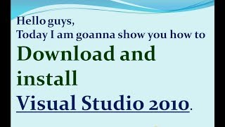 c Tutorial 1 How to Download and Install Visual Studio 2010 Professional Link in Description [upl. by Ainuj78]