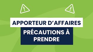 Rémunérer un apporteur daffaires quelles sont les précautions à prendre [upl. by Otti555]