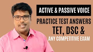 Topic 92Active and Passive Voice Textual Exercise Practice Test AnswersActive and Passive Voice [upl. by Dionis]