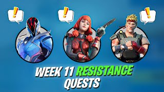 Fortnite Week 11 Dialogue Quests in Chapter 3 Season 2 Week 11 Resistance Quests [upl. by Swithin]