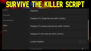 Survive the Killer Script  Roblox Script  Not Patched  No Ban [upl. by Tunnell]