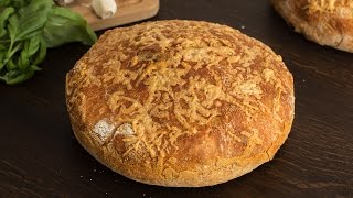 NoKnead Cheese Bread Recipe [upl. by Luapnhoj]