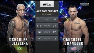 CHARLES OLIVEIRA VS MICHAEL CHANDLER FULL FIGHT UFC 262 [upl. by Lled]