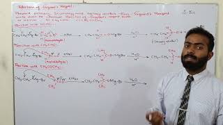 Reactions of Grignards Reagent  ch10  12th class chemistry [upl. by Linoel]