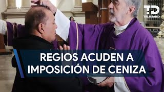 Fieles católicos acuden a imposición de ceniza en la Catedral de Monterrey [upl. by Nolur924]