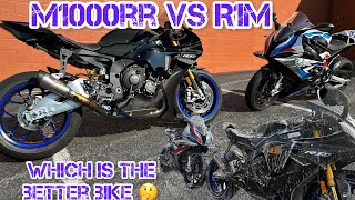 Yamaha R1M vs Bmw M1000RR FULL REVIEW amp COMPARISON which is better [upl. by Edyaw]