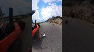 Riders Helmet Almost Gets Squashed  kirmizireysing motorcycle fyp crash [upl. by Melosa]